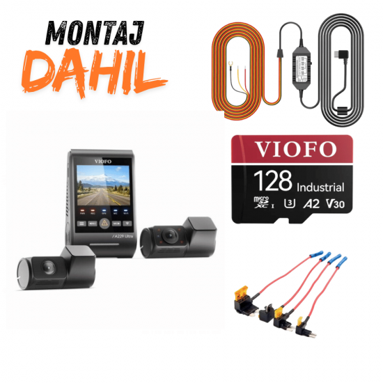 İstanbul/Kocaeli/Sakarya Montaj Dahil Viofo A229 Ultra 3 Kameralı Araç Kamerası Paketi