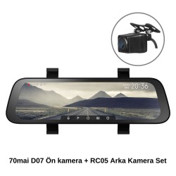 70mai D07 Geniş Ekranlı Geri Görüş Kameralı Ayna Tipi Araç içi Kamera
