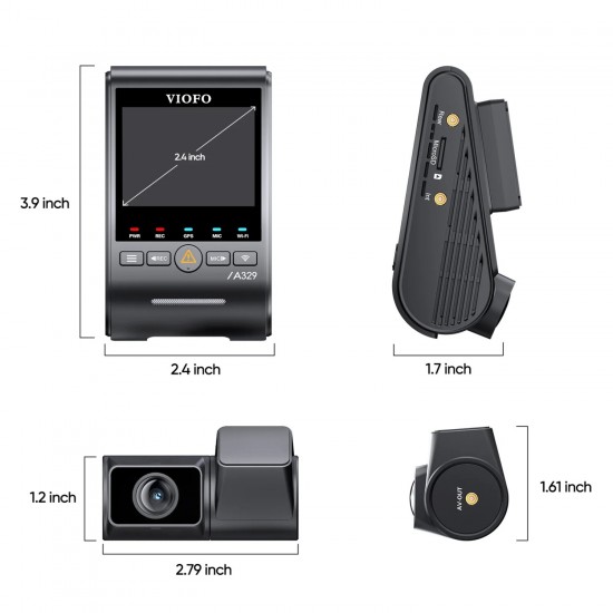 Viofo A329S 2 Kameralı Ön ve Arka 4K 60FPS+2K Wi-Fi 6 HDR Sony STARVIS 2 Sensör GPS'li SSD Destekli Araç Kamerası Viofo A329S 2 Kameralı Ön ve Arka 4K 60FPS+2K Wi-Fi 6 HDR Sony STARVIS 2 Sensör GPS'li SSD Destekli Araç Kamerası
