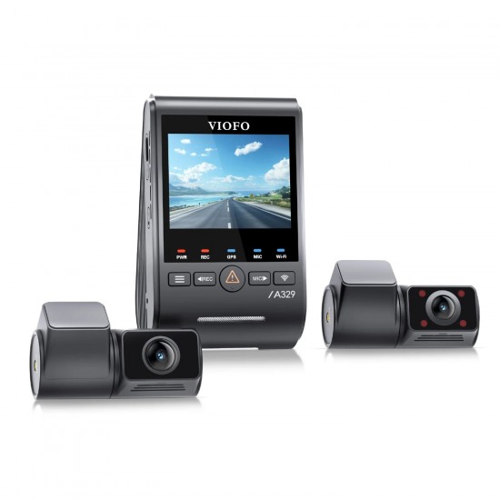 Viofo A329S 3 Kameralı Ön+Arka+İç 4K+2K+2K Wi-Fi 6 HDR Sony STARVIS 2 Sensör GPS'li SSD Destekli Araç Kamerası Viofo A329S 3 Kameralı Ön+Arka+İç 4K+2K+2K Wi-Fi 6 HDR Sony STARVIS 2 Sensör GPS'li SSD Destekli Araç Kamerası