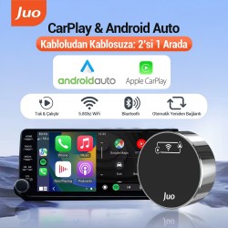 Juo Kablosuz CarPlay Android Auto Kabloludan Kablosuza Çevirici USB ve Type-C Adaptör
