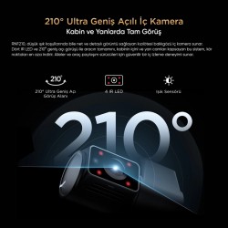 Viofo RNF210 A229 Pro / Plus / Ultra Uyumlu 1080P Kızılötesi Balıkgözü İç Kamera