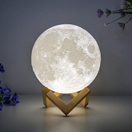 Dokunmatik Renk Değiştiren Ay Lamba, Küre Led Başucu Lambası Pilli