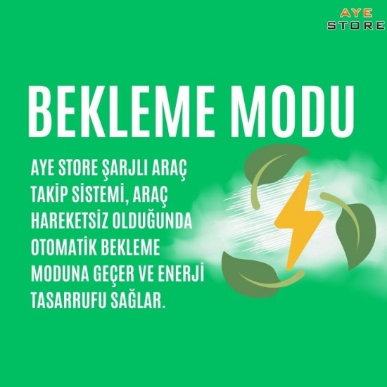 Aye Store Şarjlı Araç Takip Sistemi | 12 Aylık Hat ve Program Kullanımı Dahil