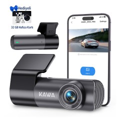Kawa D5 Gen2 2K 1296P WiFi 32GB Hafıza Kartlı Akıllı Araç Kamerası