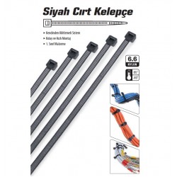 Siyah Plastik Cırt Kelepçe 3,6x250mm