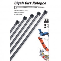 Siyah Plastik Cırt Kelepçe 2,5x200mm