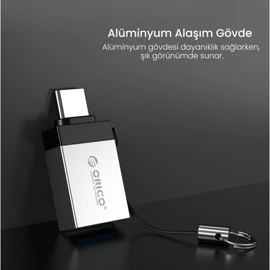 Orico Type-C to USB 3.0 Dönüştürücü Adaptör Siyah