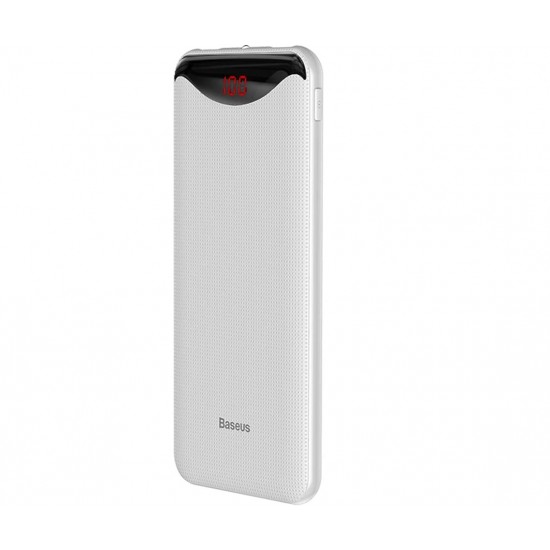 Baseus Gentleman 10.000 mAh LCD Ekranlı Powerbank - Beyaz