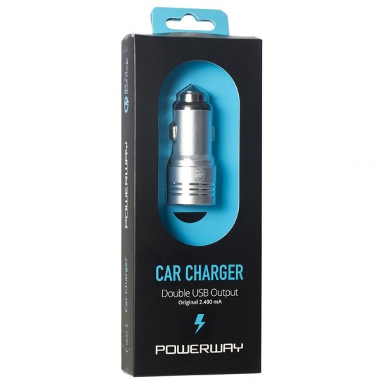 Powerway X-633 Çift USB'li 3.1 Amper Metal Araç Şarj Cihazı Powerway X-633 Çift USB'li 3.1 Amper Metal Araç Şarj Cihazı