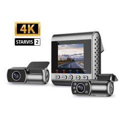 SJCAM M60 3 Kameralı Ön+İç+Arka 4K+FHD+FHD HDR Sony Starvis 2 Sensörlü WiFi GPS'li Araç Kamerası