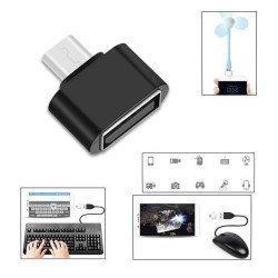 Micro USB to USB OTG Çevirici Dönüştürücü Siyah