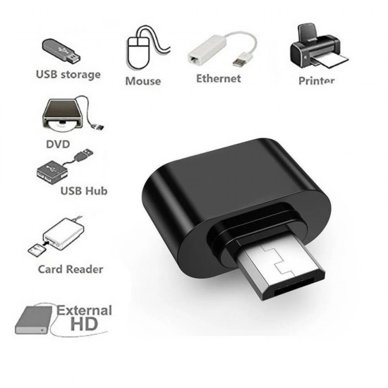 Micro USB to USB OTG Çevirici Dönüştürücü Siyah Micro USB to USB OTG Çevirici Dönüştürücü Siyah
